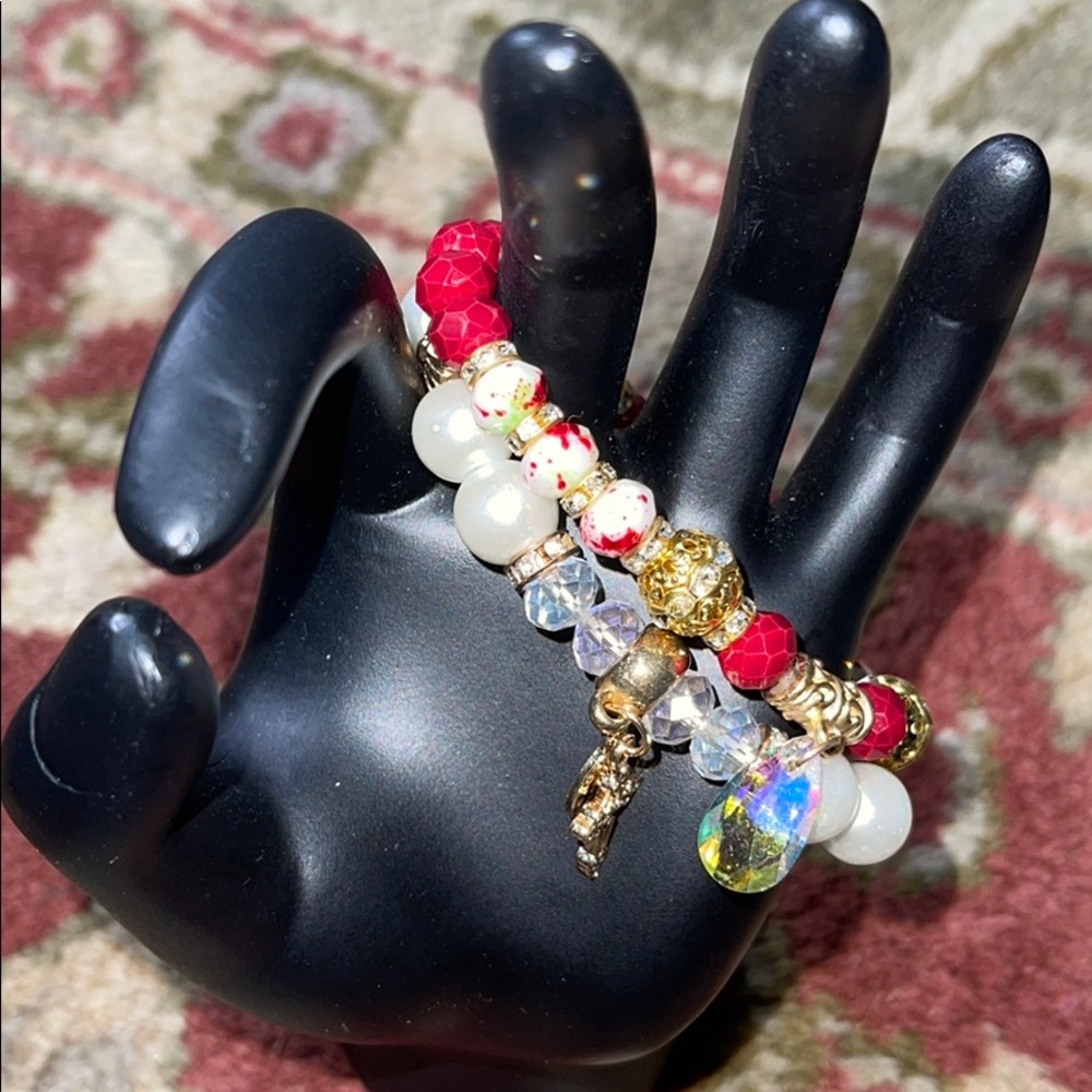 I love ❤️ you glass bead stack